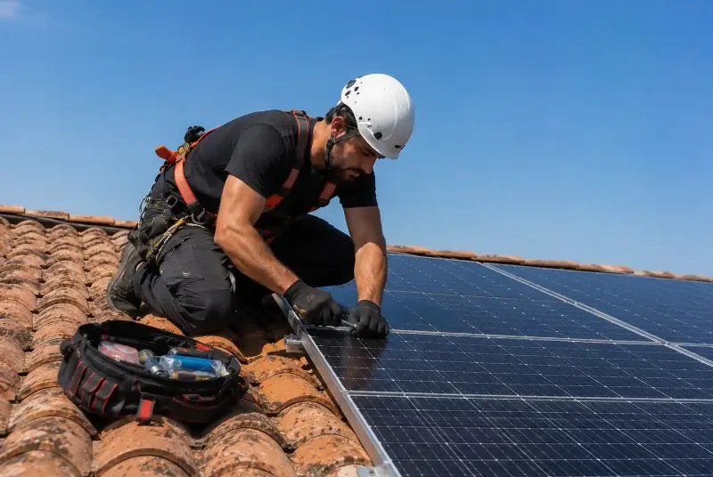 Maintenance et monitoring de panneaux solaires à Bélarga