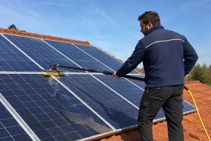Nettoyage et entretien de panneaux solaires à Bélarga